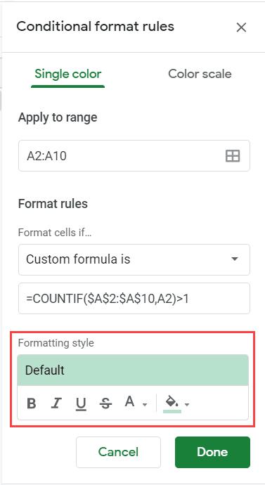 Hướng dẫn cách đánh dấu các mục trùng lặp trong Google Sheets